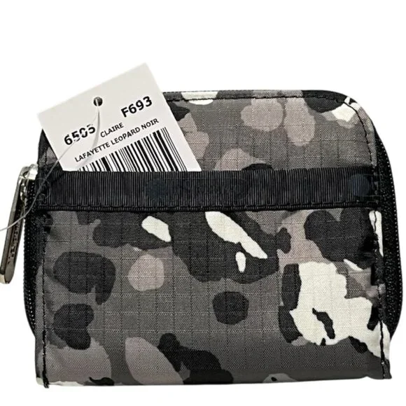 LE SPORTSAC Leopard Noir Bi-Fold Wallet NWT - Picture 2 of 15